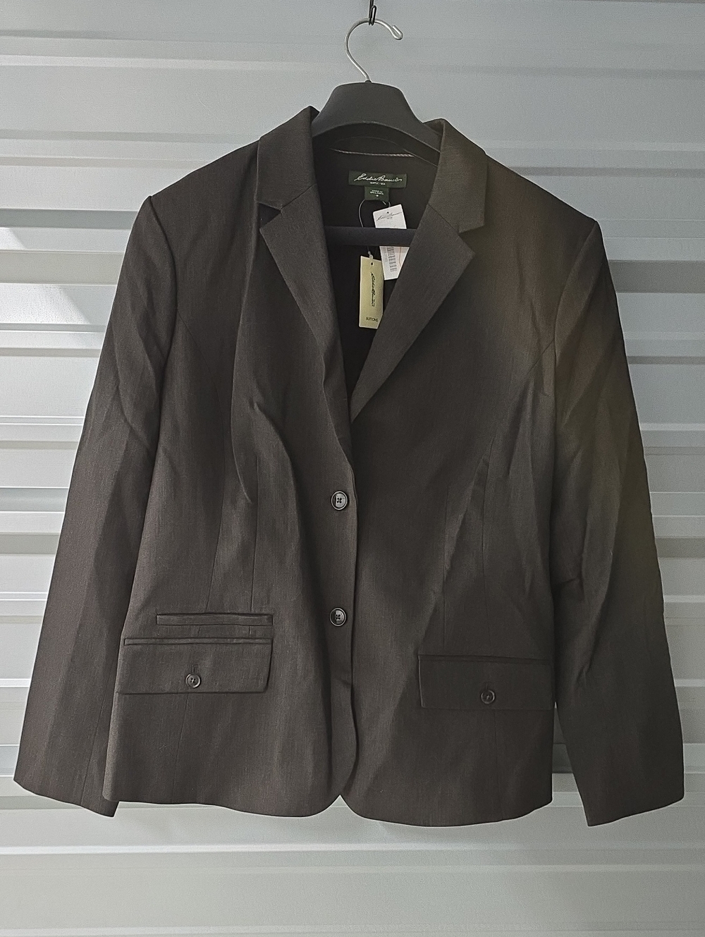 Eddie Bauer Women's Dark Brown Two-Button Blazer